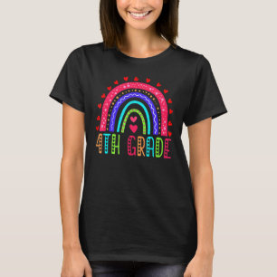 Team 4th Grade Rainbow Girls Boys Teacher Back To T-Shirt