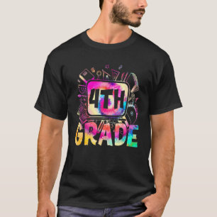 Team 4th Grade Typography Tie Dye Back To School T T-Shirt