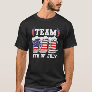 Team 4th Of July America Drinking Beer 1 T-Shirt