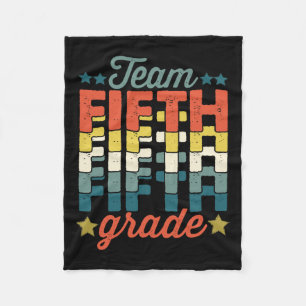 Team 5th Fifth Grade Back To School Teacher Kids Fleece Blanket