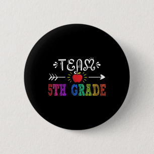 Team 5th Grade Tee Fifth Grade Crew Teacher Back T 6 Cm Round Badge