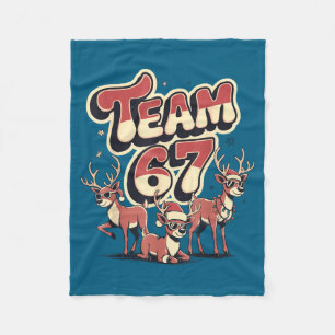 Team 67 Mom Dad Son Christmas Matching Teacher Gir Fleece Blanket