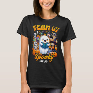 Team 67 Spooky Squad Funny Six Seven Meme 6 7 Hall T-Shirt