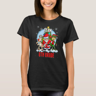 Team 6th Grade Santa Elf Reindeer Flossing Kids Ch T-Shirt