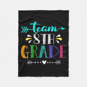 Team 8th Eighth Grade Teacher Funny Back to School Fleece Blanket