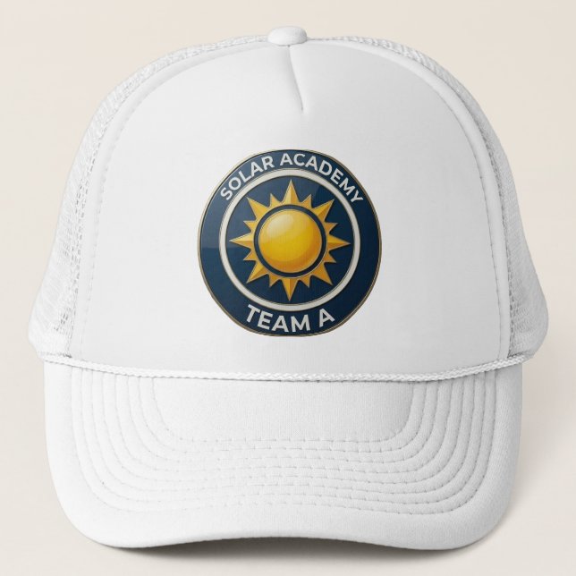  "Team A – SOLAR ACADEMY Bold Text Design for Lead Trucker Hat (Front)