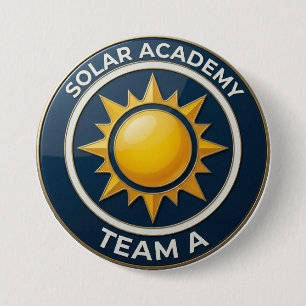 Team A – SOLAR ACADEMY Bold Text Design for Leader 7.5 Cm Round Badge