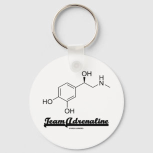 Team Adrenaline (Chemical Molecule Humour) Key Ring