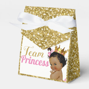 Team African Princess Gold Glitter Favour Tents Favour Box