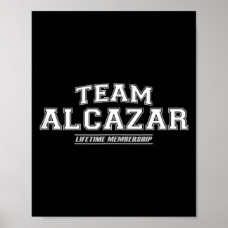 Team Alcazar _ Proud Family Surname Last Name Gift Poster