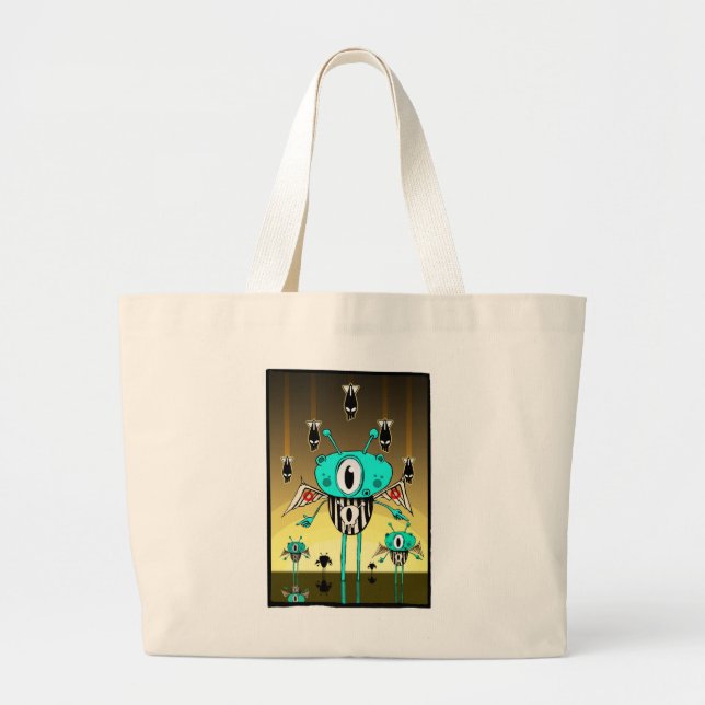 Team alien 2012 large tote bag (Front)