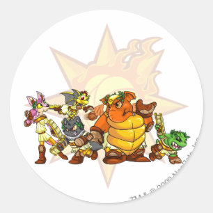 Team Altador Group Classic Round Sticker