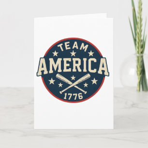 Team America 1776 4th Of July Patriotic Sell Card