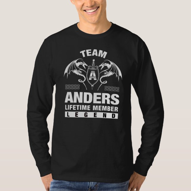 Team Anders Lifetime Member T-Shirt (Front)