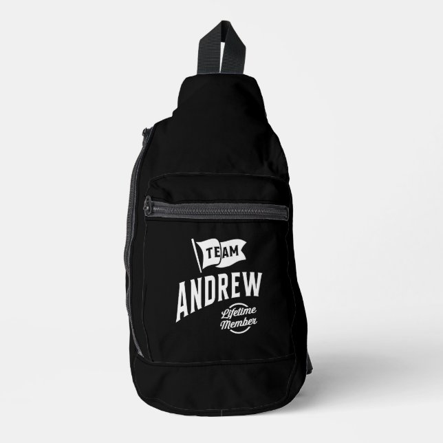 Team Andrew Lifetime Member Sling Bag (Front)