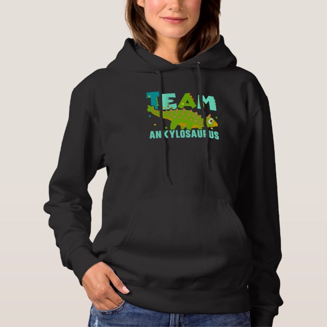 Team Ankylosaurus Future Paleontologist Dinosaur Hoodie (Front)