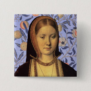 Team Aragon - Portrait Queen Catherine of Aragon 15 Cm Square Badge