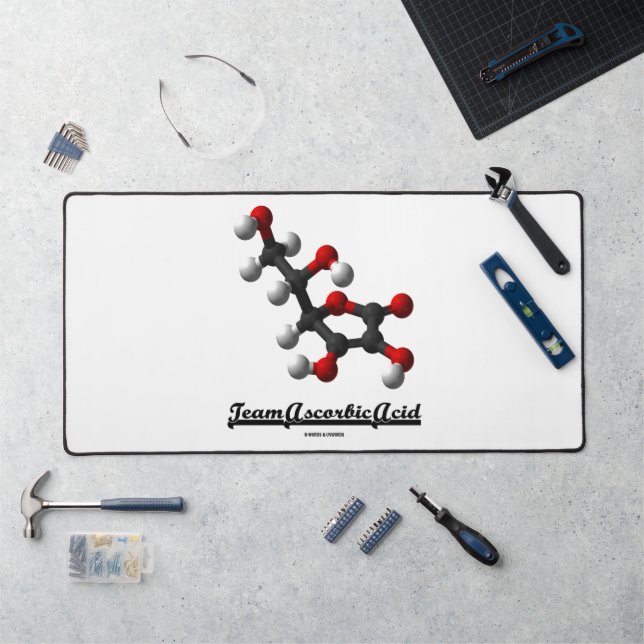 Team Ascorbic Acid (Chemical Molecule Vitamin C) Desk Mat (Workstation)