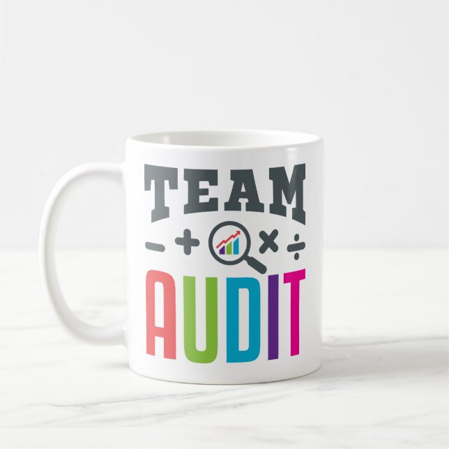 Team Audit Auditor Auditing Group Accountant Coffee Mug (Left)