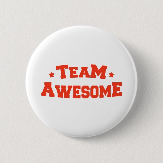 Team Awesome 6 Cm Round Badge (Front)