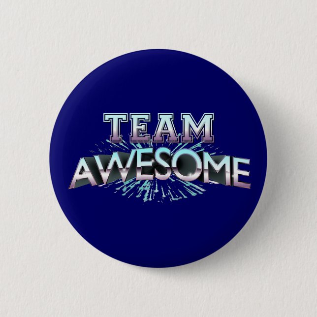Team Awesome 6 Cm Round Badge (Front)