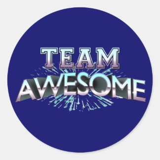 Team Awesome Classic Round Sticker