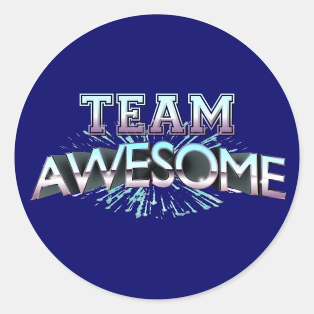 Team Awesome Classic Round Sticker (Front)