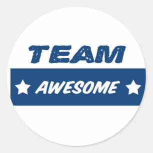 Team Awesome! Classic Round Sticker