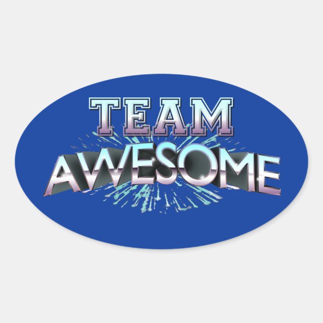 Team Awesome Oval Sticker (Front)