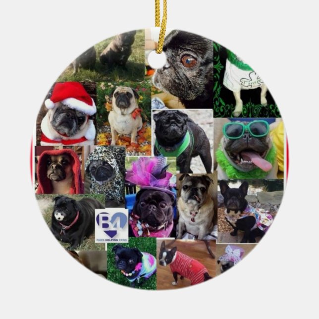 Team B4 Ceramic Ornament (Front)