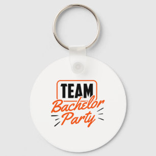 Team Bachelor Party Bride Groom 3  Key Ring