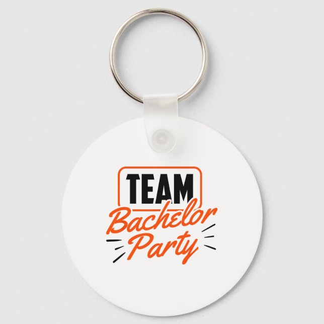 Team Bachelor Party Bride Groom 3  Key Ring (Front)