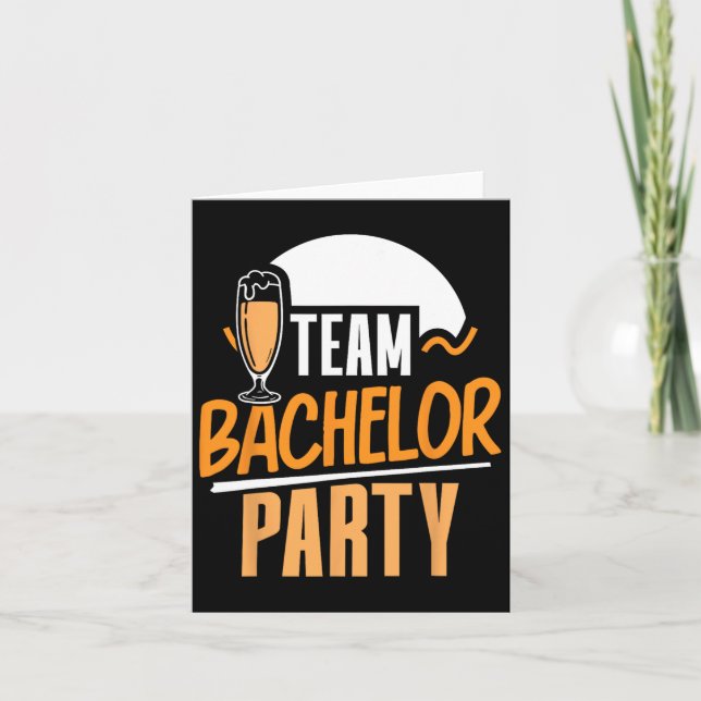 Team Bachelor Party Bride Groom 4  Card (Front)