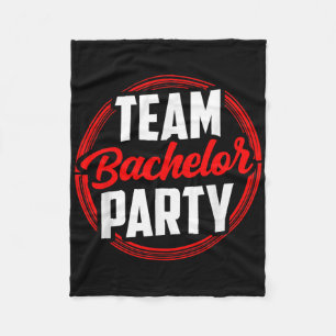 Team Bachelor Party Bride Groom  Fleece Blanket