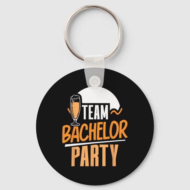 Team Bachelor Party Bride Groom  Key Ring (Front)
