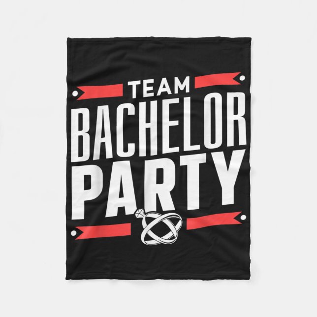 Team Bachelor Party Groom Bride _2  Fleece Blanket (Front)