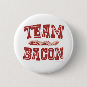 Team Bacon Fun Breakfast Life Art 6 Cm Round Badge