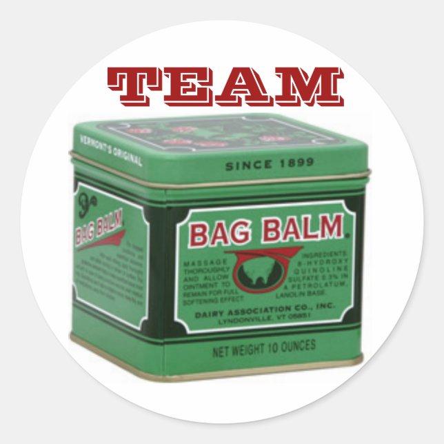 Team Bag Balm Classic Round Sticker (Front)