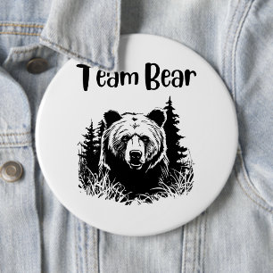 Team Bear 6 Cm Round Badge