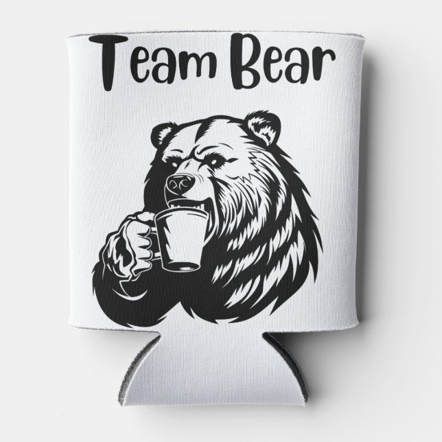 Team Bear Can Cooler (Front)