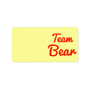 Team Bear Label