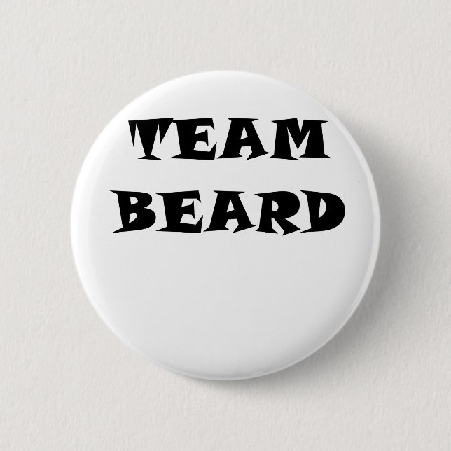Team Beard 6 Cm Round Badge (Front)