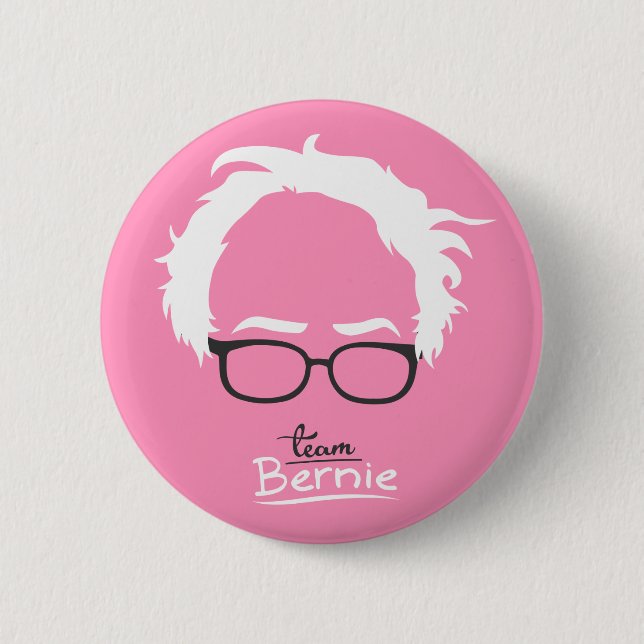 Team Bernie Pink - Bernie Sanders 2016 6 Cm Round Badge (Front)
