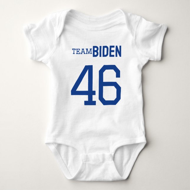 Team Biden 46 Single Sided Jersey Baby Bodysuit (Front)