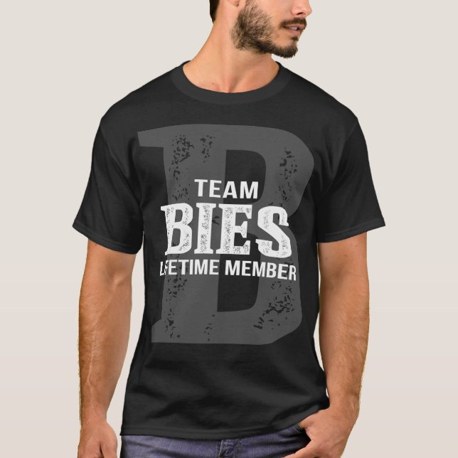 Team BIES Lifetime Member T-Shirt (Front)