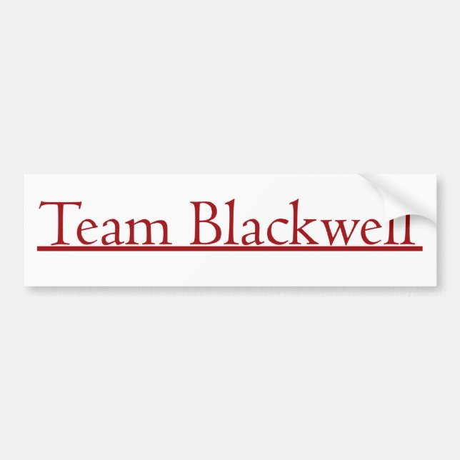Team Blackwell Bumper Sticker (Front)