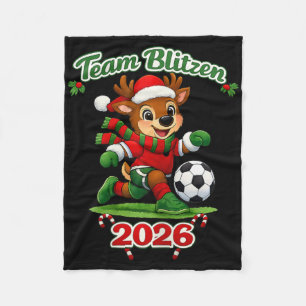 Team Blitzen Soccer Tee _1 Fleece Blanket