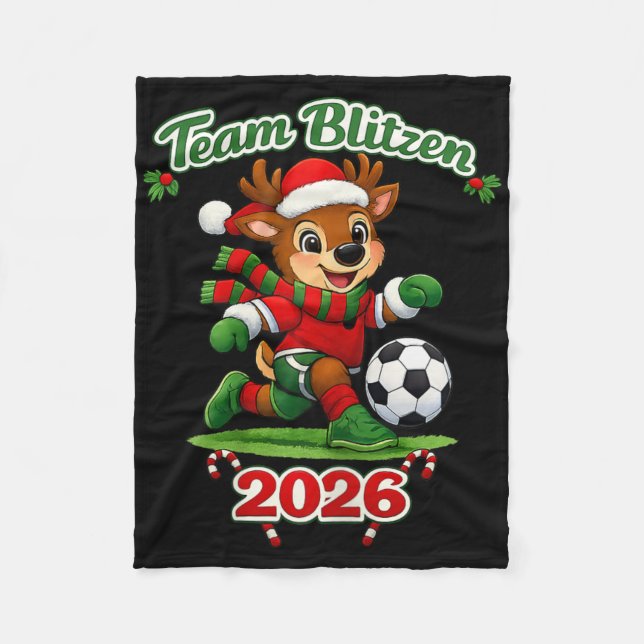 Team Blitzen Soccer Tee _1  Fleece Blanket (Front)