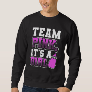 Team Blue It's A Girl Pregnancy Announcement Gende Sweatshirt