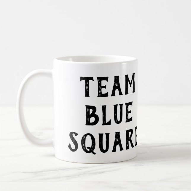 Team Blue Square Coffee Mug (Left)